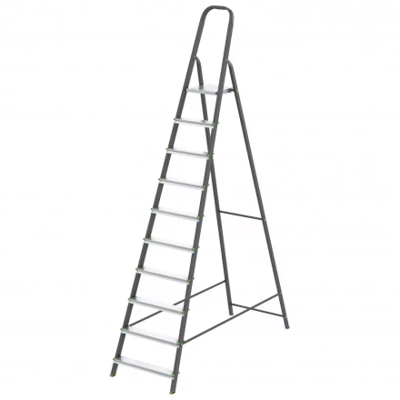 Стремянка 10 ступеней стальной Профиль алюминиевые ступени Россия Сибртех 97960 купить в Нижневартовске