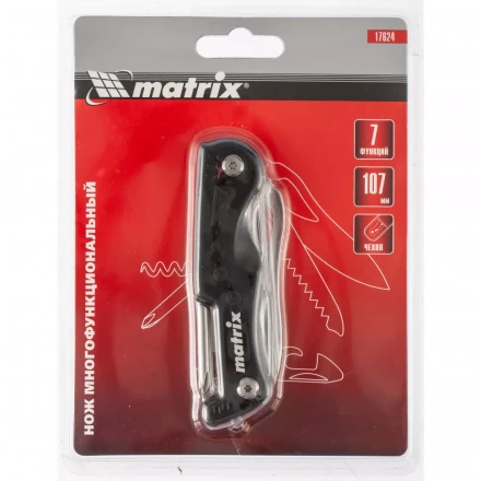 Нож многофункциональный 7 функций в чехле 107 мм Matrix 17624 купить в Нижневартовске