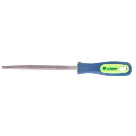 Напильник 150 мм трехгранный двухкомпонентная рукоятка №2 Сибртех 16024 купить в Нижневартовске