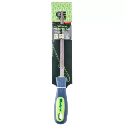 Напильник 150 мм трехгранный двухкомпонентная рукоятка №2 Сибртех 16024 купить в Нижневартовске