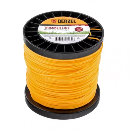 Леска для триммера  звезда 2,0 мм 190 м на Din катушке Россия Denzel 96130 купить в Нижневартовске