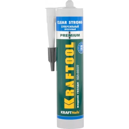 Клей монтажный KRAFTOOL KraftNails Premium KN-601T, суперсильный, прозрачный, 310мл 41342 купить в Нижневартовске