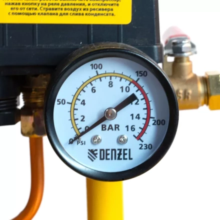 Компрессор воздушный, ременный привод BCI5500-T/200, 5.5 кВт, 200 литров, 850 л/мин Denzel 58128 купить в Нижневартовске