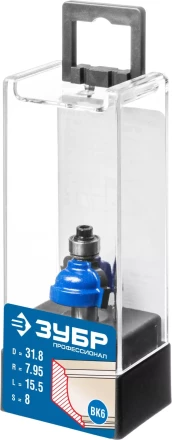 ЗУБР 31.8 x 17 мм, радиус 8 мм, фреза кромочная калевочная №7, Профессионал (28709-31.8) купить в Нижневартовске