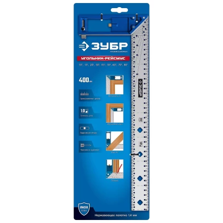ЗУБР 400 мм, рейсмус-угольник разметочный, ПРОФЕССИОНАЛ (34400-40) купить в Нижневартовске