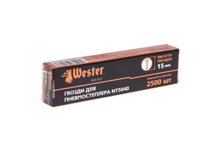 Гвозди для степлера WESTER 826-013 1 х 1.25 х 15 мм 2500 шт. купить в Нижневартовске