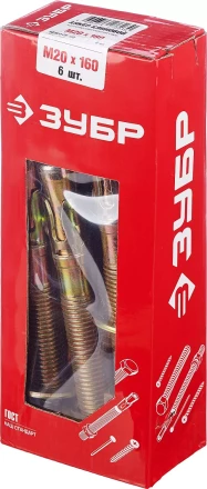 ЗУБР М20 х 160 мм, 6 шт, клиновой анкер (302032-20-160) купить в Нижневартовске