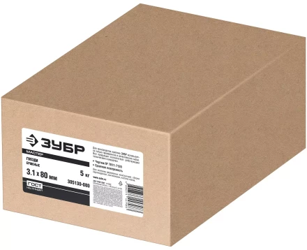 ЗУБР 80 x 3.1 мм, 5 кг, ершеные гвозди (305130-080) купить в Нижневартовске