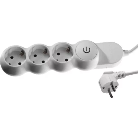 Удлинитель ЗУБР "МАСТЕР" электрический, ПВС сечение 1кв мм, выкл, заземл, защитная шторка, 3 гнезда, макс мощн 3500Вт, 3м 55039-3 купить в Нижневартовске