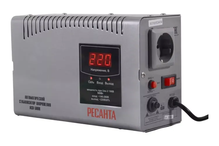 Стабилизатор напряжения Ресанта АСН-500 Н 63/6/63 купить в Нижневартовске
