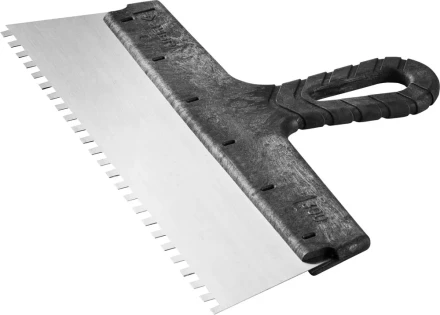 Шпатель ЗУБР "СТАНДАРТ" фасадный, стальное полотно, 300мм, зуб 6х6 10053-30 купить в Нижневартовске