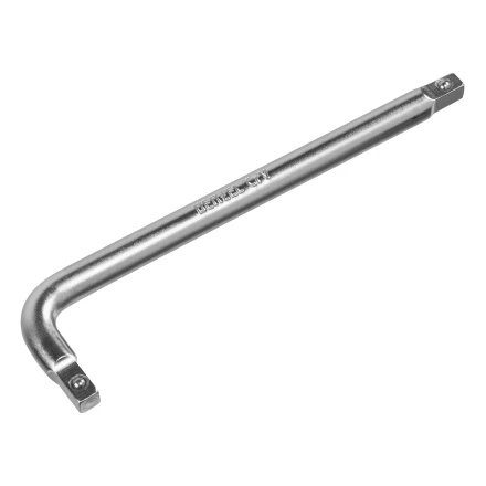 Вороток Г-образный, 150*40 мм, квадрат 1/4", CrV, матовый хром Denzel 14061 купить в Нижневартовске