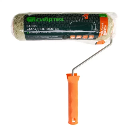 Валик "Фасадные работы", 250 мм,ворс 18 мм, D 48 мм, D ручки - 6 мм, полиакрил,полиэстер Сибртех 80207 купить в Нижневартовске