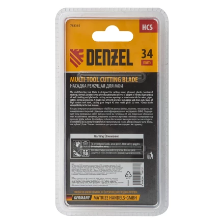Насадка для МФИ режущая пазовая прямая, HCS, по дереву, ламинату 34 х 2.5 мм, крупный зуб Denzel 782315 купить в Нижневартовске