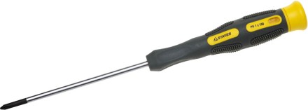 Отвертка STAYER &quot;PROFESSIONAL&quot; &quot;MAX-GRIP&quot; для точн работ, Cr-V, двухкомп рукоятка, магнит наконечник, PH №1x100мм 25826-1-100 G купить в Нижневартовске