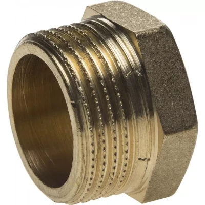 Заглушка GENERAL FITTINGS латунь, 6-ти гранная головка, наружная резьба, 3/4" 51098-S-3/4