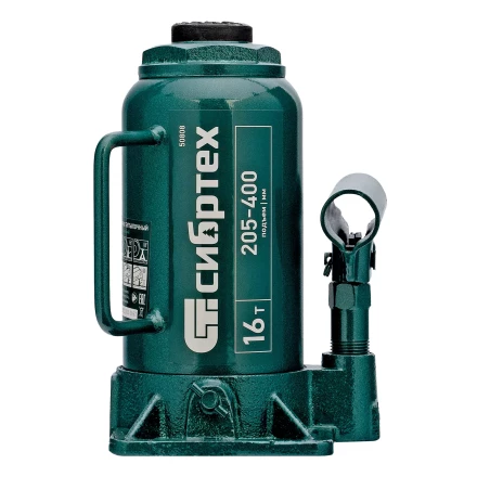 Домкрат гидравлический бутылочный Сибртех 50808, 16 т, 205-400 мм купить в Нижневартовске