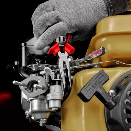 Длинногубцы прямые Matrix, 180 мм, хром-ванадий, двухкомпонентные рукоятки, 17310 купить в Нижневартовске