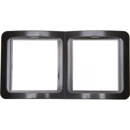 Панель СВЕТОЗАР "ГАММА" накладная, вертикальная, цвет темно-серый металлик, 2 гнезда SV-54147-DM купить в Нижневартовске