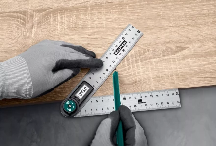 Транспортир-угломер ЗУБР из нержавеющей стали, многофункциональный, нониусный 34682 купить в Нижневартовске