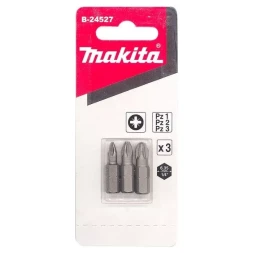 Биты Makita PZ1,2,3 25мм 3шт (B-24527)