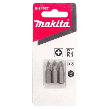 Биты Makita PZ1,2,3 25мм 3шт (B-24527) купить в Нижневартовске