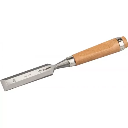 Стамеска-долото ЗУБР "ЭКСПЕРТ" с деревянной ручкой, хромованадиевая, 30мм 18096-30 купить в Нижневартовске