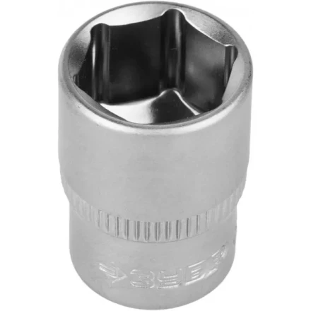 Головка торцовая ЗУБР "МАСТЕР" (1/4"), Cr-V, FLANK, хроматированное покрытие, 10мм 27715-10 купить в Нижневартовске