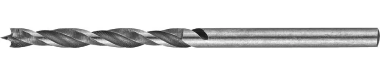 Сверло по дереву, двухленточное, спиральное, KRAFTOOL 29400-060-03, d=3x60мм 29400-060-03 купить в Нижневартовске