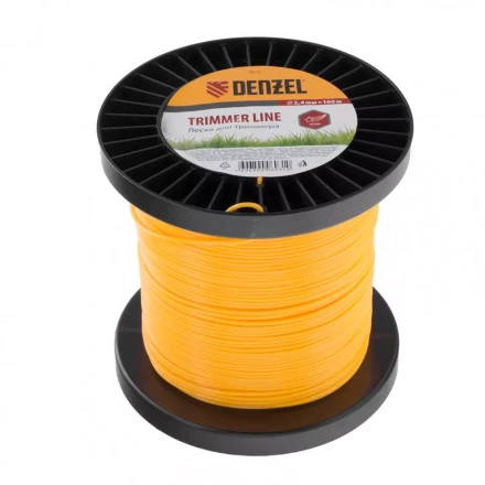 Леска для триммера звезда  2,4 мм 160 м на Din катушке Россия Denzel 96131 купить в Нижневартовске