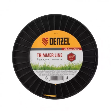 Леска для триммера звезда  2,4 мм 160 м на Din катушке Россия Denzel 96131 купить в Нижневартовске