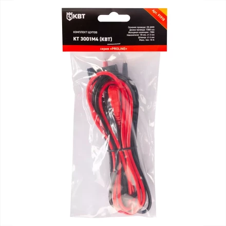 Комплект измерительных щупов КВТ КТ 3001S 1000 мм, 20 AWG, 2 мм с резьбой М4 (91914) купить в Нижневартовске