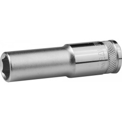 Торцовая головка KRAFTOOL &quot;INDUSTRIE QUALITAT&quot;, удлиненная, Cr-V, FLANK, хромосатинированная, 1/2&quot;, 14 мм 27807-14_z01
