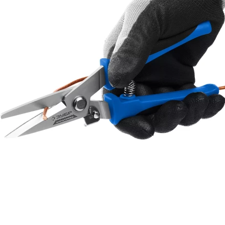 ЗУБР МУЛЬТИРЕЗ, 200 мм, универсальные технические ножницы, Профессионал (23215) купить в Нижневартовске