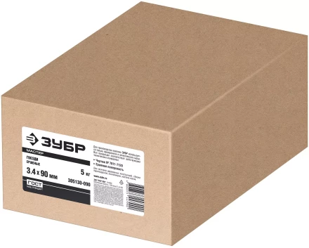 ЗУБР 90 x 3.4 мм, 5 кг, ершеные гвозди (305130-090) купить в Нижневартовске