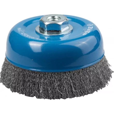 ЗУБР "ПРОФЕССИОНАЛ". Щетка чашечная для УШМ, витая стальная проволока 0,3мм, 150ммхМ14 35261-150_z02 купить в Нижневартовске