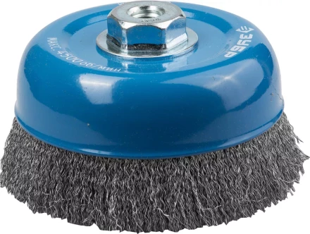 ЗУБР "ПРОФЕССИОНАЛ". Щетка чашечная для УШМ, витая стальная проволока 0,3мм, 150ммхМ14 35261-150_z02 купить в Нижневартовске