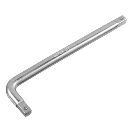 Вороток Г-образный, 200*50 мм, квадрат 3/8", CrV, матовый хром Denzel 14062 купить в Нижневартовске