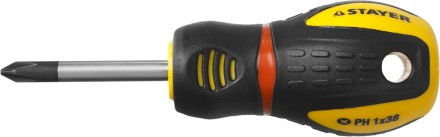 Отвертка STAYER &quot;PROFESSIONAL&quot; &quot;PROTech&quot;, двухкомп рукоятка, намагниченная, Cr-Mo, PH1x38мм 25132-1-38_z02 купить в Нижневартовске