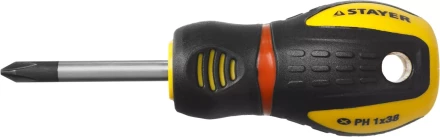 Отвертка STAYER "PROFESSIONAL" "PROTech", двухкомп рукоятка, намагниченная, Cr-Mo, PH1x38мм 25132-1-38_z02 купить в Нижневартовске