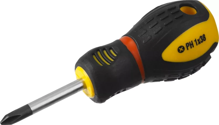 Отвертка STAYER "PROFESSIONAL" "PROTech", двухкомп рукоятка, намагниченная, Cr-Mo, PH1x38мм 25132-1-38_z02 купить в Нижневартовске