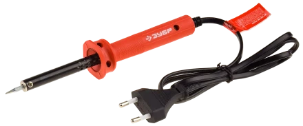 Электропаяльник ЗУБР "МАСТЕР" с пластмассовой рукояткой и долговечным жалом, форма клин, 80Вт 55400-80_z01 купить в Нижневартовске