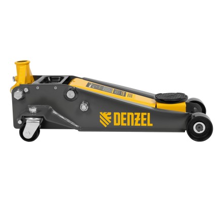 Домкрат гидравлический подкатной Denzel 51260, 3 т, 125-470 мм, быстрый подъем, проф. купить в Нижневартовске