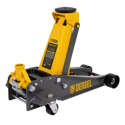Домкрат гидравлический подкатной Denzel 51260, 3 т, 125-470 мм, быстрый подъем, проф. купить в Нижневартовске