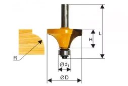 Фреза кром. калевочная ф28,6х16мм R8мм хв. 8мм Энкор 46235