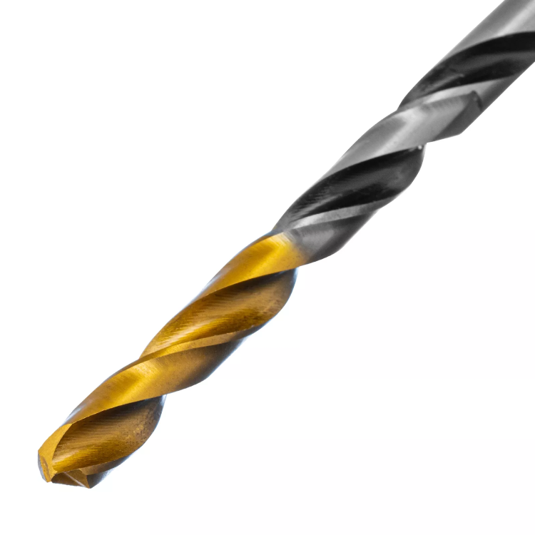 Сверло спиральное по металлу Denzel 5 x 86мм, Р6М5, Golden Tip, многогранная заточка, 718276 купить в Нижневартовске
