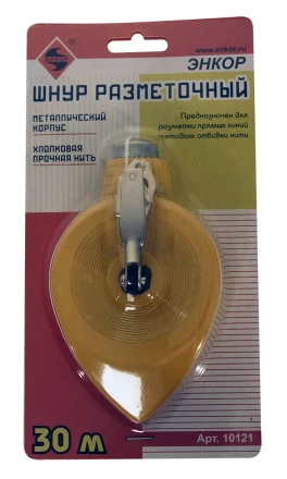 Шнур разметочный металлический корпус 30 м Энкор 10121 купить в Нижневартовске