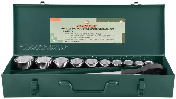 Набор головок торцевых 3/4"DR 22-50мм 15предметов Jonnesway S04Н6115SA 47229 купить в Нижневартовске