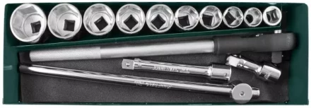 Набор головок торцевых 3/4&quot;DR 22-50мм 15предметов Jonnesway S04Н6115SA 47229 купить в Нижневартовске