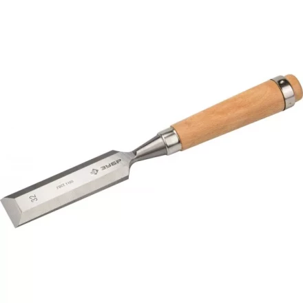 Стамеска-долото ЗУБР "ЭКСПЕРТ" с деревянной ручкой, хромованадиевая, 32мм 18096-32 купить в Нижневартовске